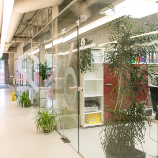 стеклянная перегородка из закаленного стекла